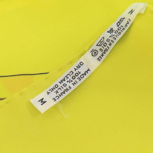 HERMES Yellow Silk Scarf - Picture 12 of 13